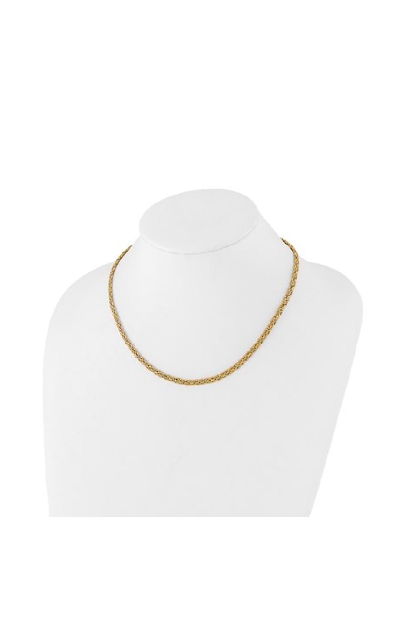 Solid 14k gold 18”  byzantine link