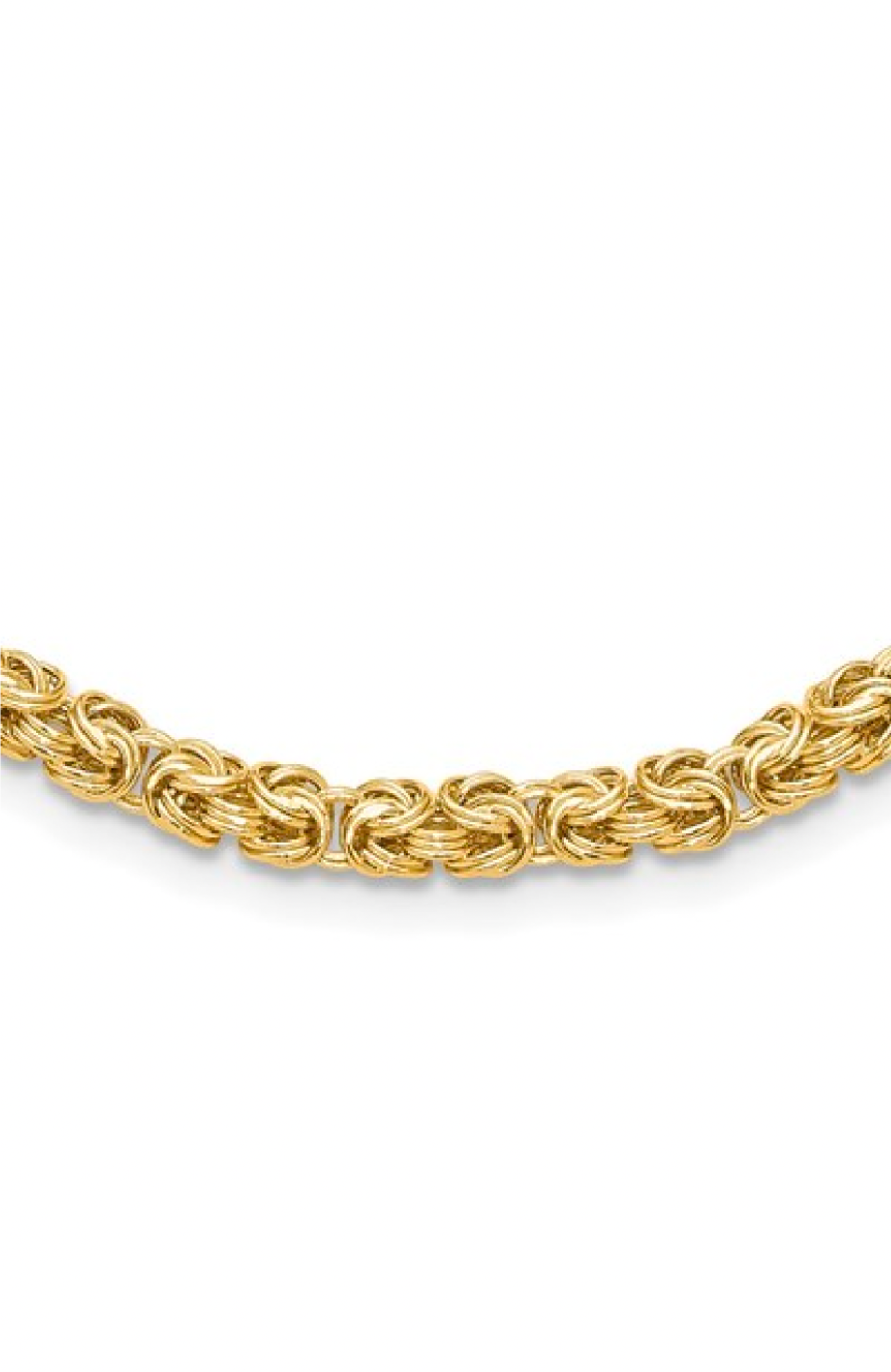 Solid 14k gold 18”  byzantine link