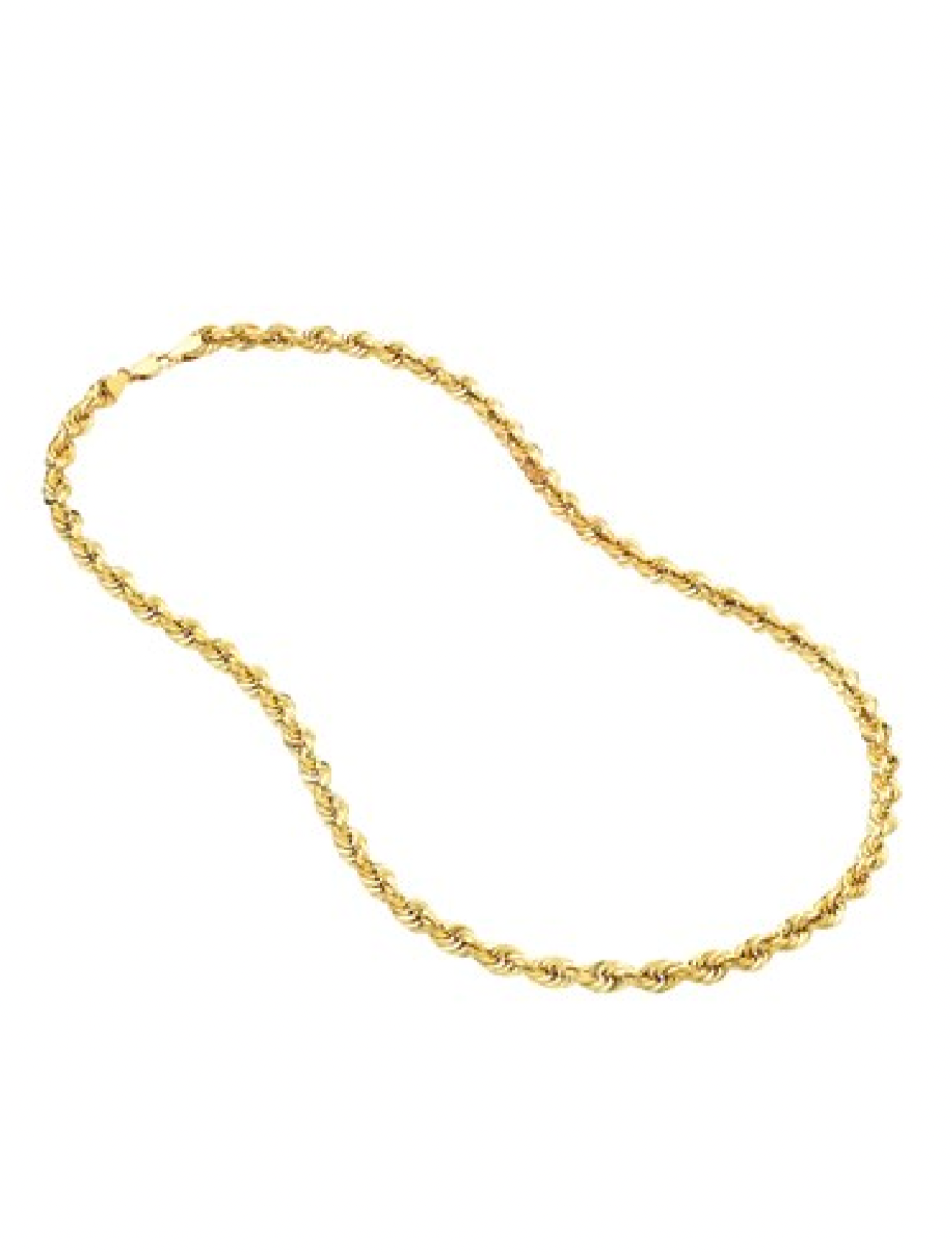 14k yellow gold 5.1mm rope chain w/ lobster clasp-18”