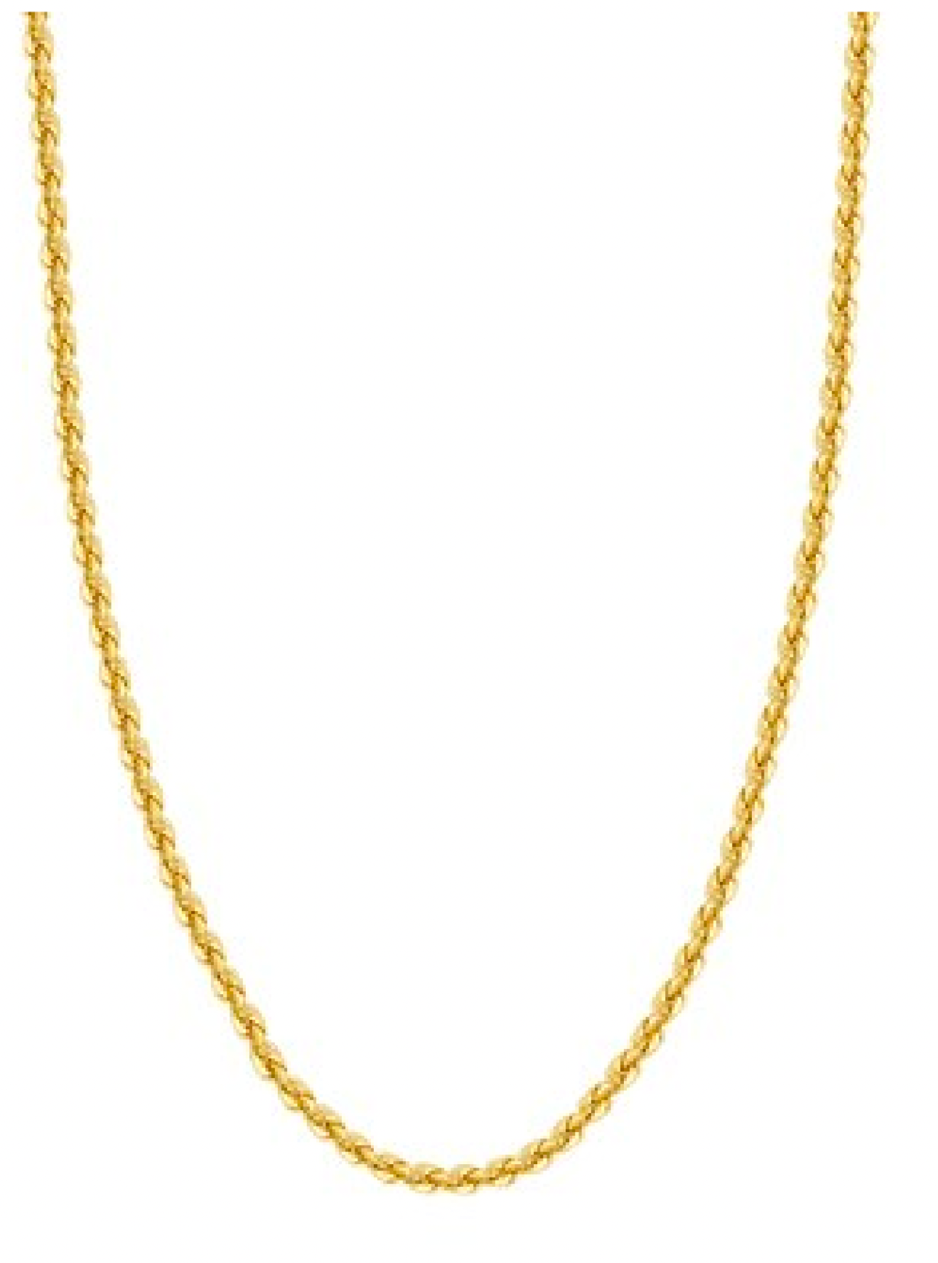 14k yellow gold 5.1mm rope chain w/ lobster clasp-18”